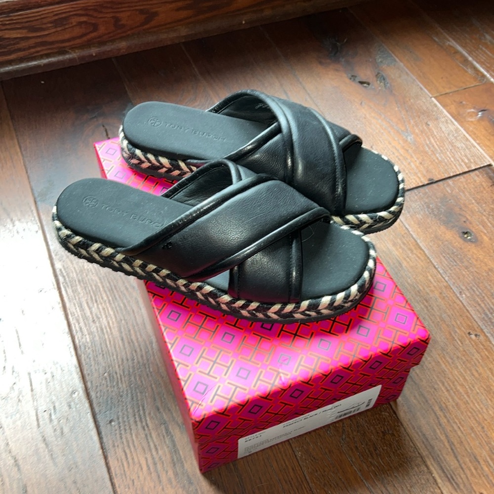 Tory Burch Crisscross Espadrille Slide